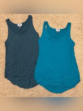 Old Navy Women's Tank Top Duo - Teal & Dark Teal